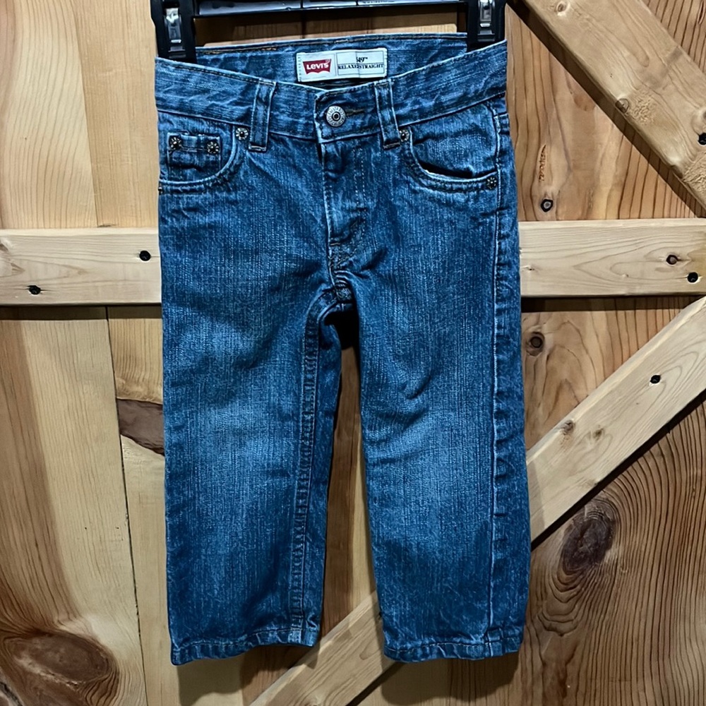 Levi Strauss & Co relaxed straight 549 size 2T jeans with adjustable waist